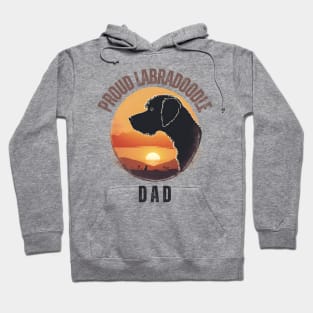 Proud Labradoodle Dad Vintage Sunset Hoodie